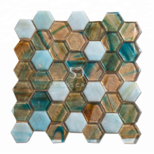 2'' Hexagon Mixed Glass Tile for Floor and Wall from Factory